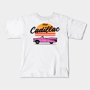 Pink Cadillac Sunset Kids T-Shirt